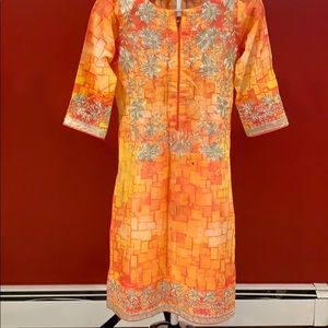 Pakistani orange kurti